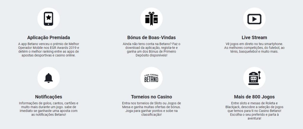 Betano: características do aplicativo